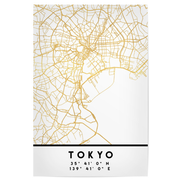 Poster 30x20 cm "TOKYO JAPAN STREET MAP ART" artboxONE - Städte,Reise,Städte / Tokio,Kartografie