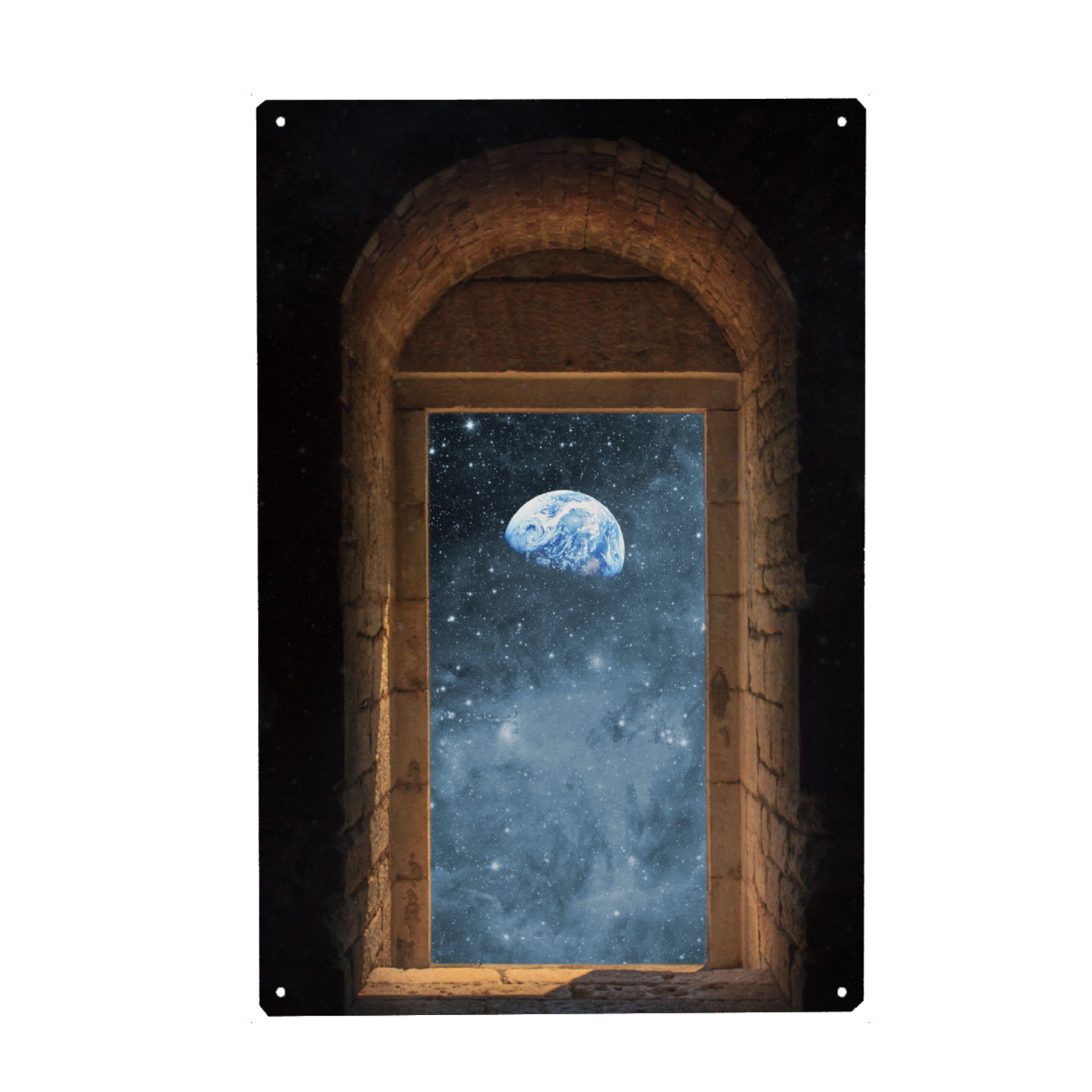 Metall Poster "DOOR TO THE UNIVERSE" artboxONE - Reise,Galaxy