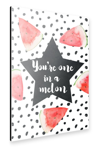 Alu-Dibond "You're One In A Melon 2" 30x20 cm artboxONE