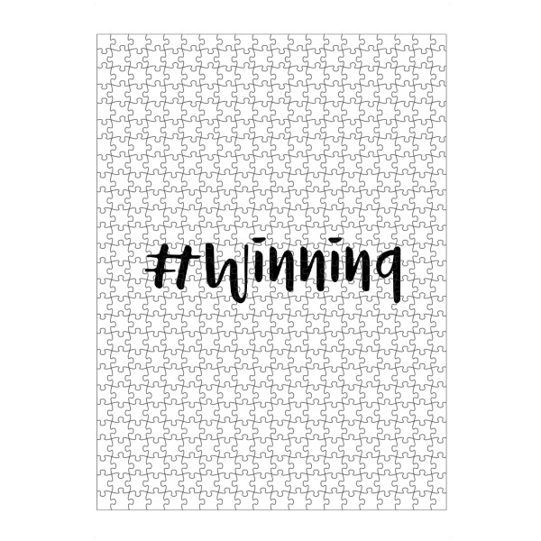 Puzzle Ravensburger "#Winning" artboxONE - Typografie,Schwarzweiß,Fashion,Sport / Motivation
