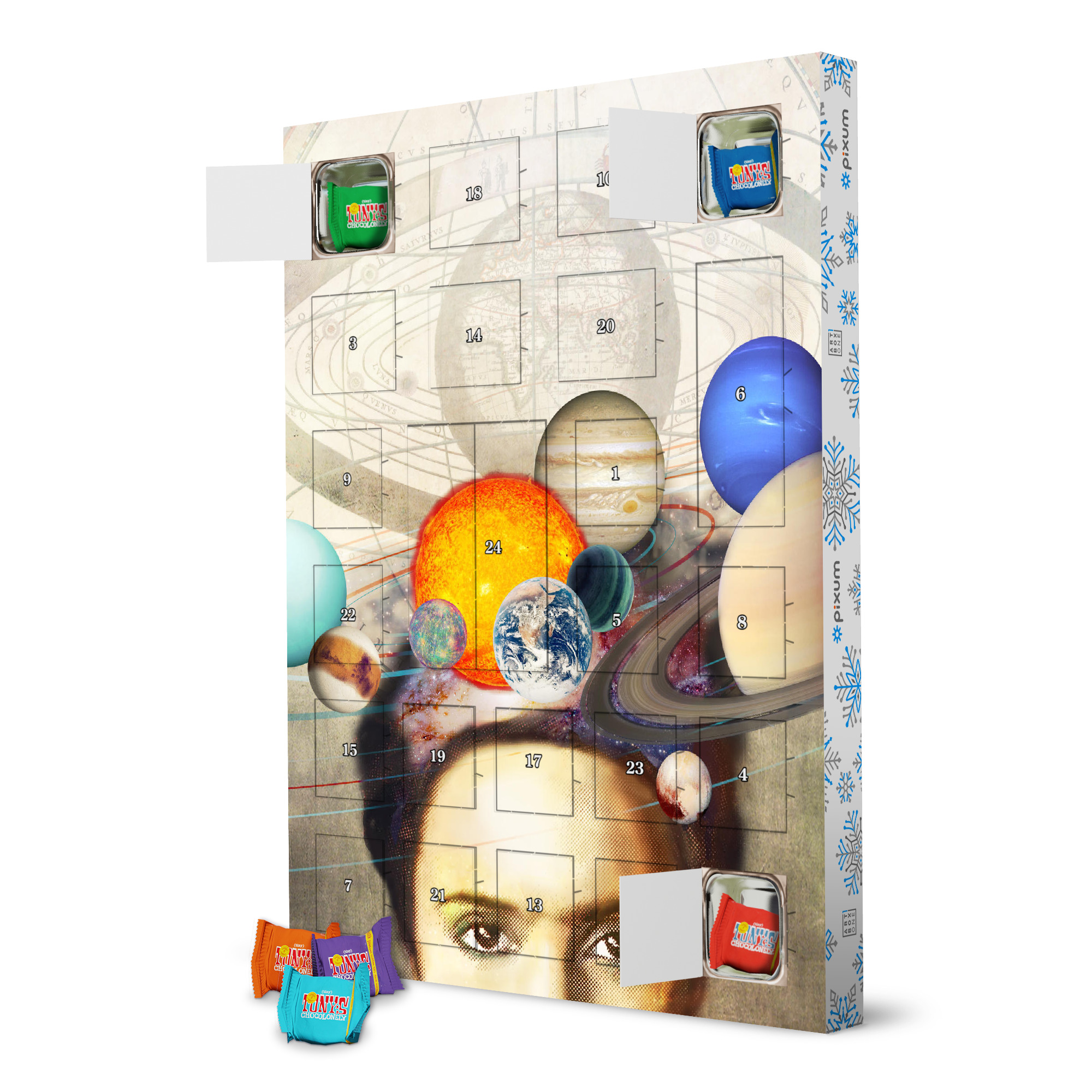 Adventskalender mit Tony's Chocolonely Frida In Space artboxONE Adventskalender Menschen