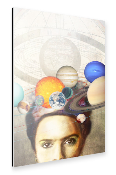 Alu-Dibond "Frida In Space" 30x20 cm artboxONE
