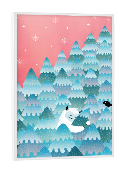 Poster mit weißem Rahmen "Tree Hugger" artboxONE - Für Kinder,Liebe,Weihnachten