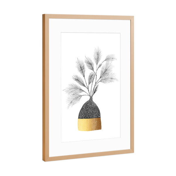 Poster mit Rahmen Kupfer "Urban Christmas 2" artboxONE - Typografie,Floral,Weihnachten