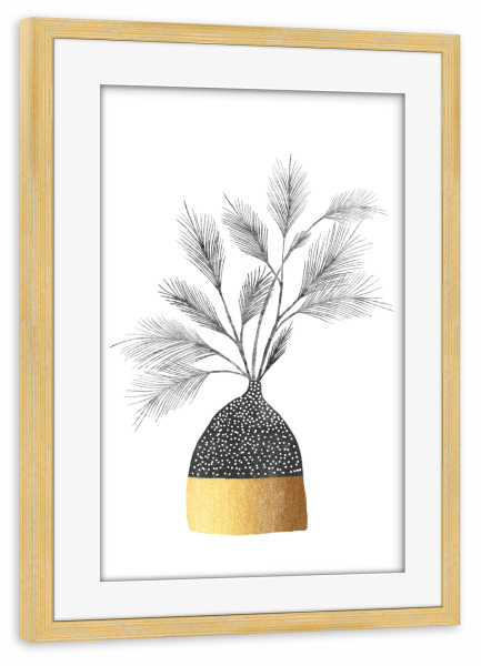 Poster mit Rahmen kiefer "Urban Christmas 2" artboxONE - Typografie,Floral,Weihnachten