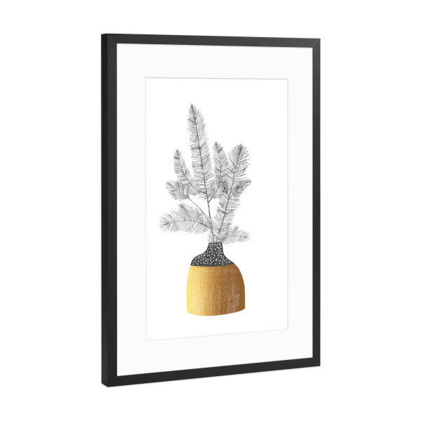 Poster mit Rahmen Schwarz (Metallic) "Urban Christmas 3" artboxONE - Typografie,Floral,Weihnachten