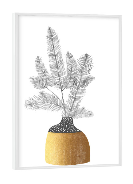 Poster mit weißem Rahmen "Urban Christmas 3" artboxONE - Typografie,Floral,Weihnachten
