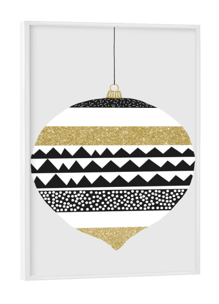 Poster mit weißem Rahmen "Weihnachtskugel 3" artboxONE - Weihnachten