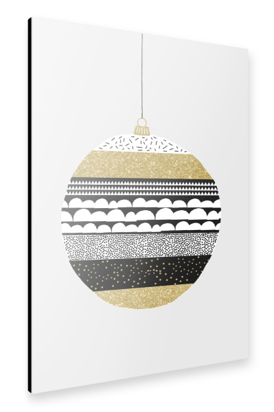 Alu-Dibond "Weihnachtskugel 2" 30x20 cm artboxONE