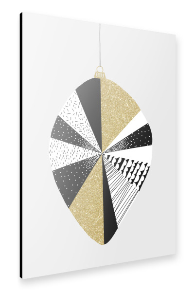 Alu-Dibond "Weihnachtskugel 1" 30x20 cm artboxONE