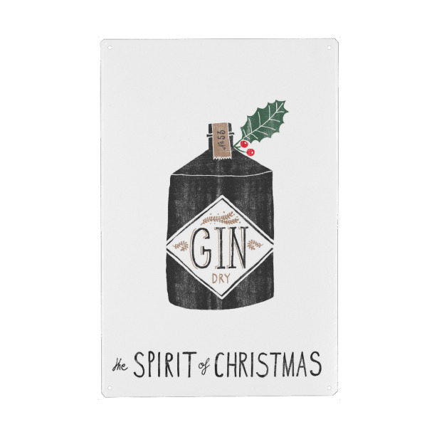 Holzbild "Spirit of Christmas 2" artboxONE - Typografie,Essen & Trinken,Weihnachten,Essen & Trinken / Alkohol