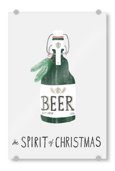 Acrylglasbild "Spirit of Christmas 3" artboxONE - Typografie,Essen & Trinken,Weihnachten,Essen & Trinken / Alkohol