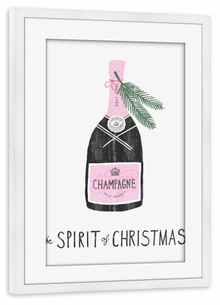 Poster mit Rahmen weiß "Spirit of Christmas 1" artboxONE - Typografie,Essen & Trinken,Weihnachten,Essen & Trinken / Alkohol