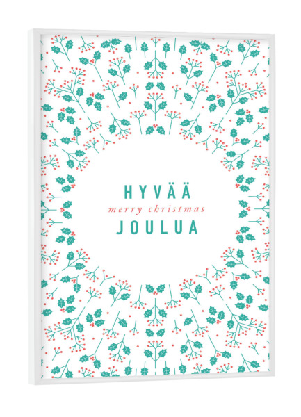 Poster mit weißem Rahmen "Skandinavische Weihnacht 3" artboxONE - Typografie,Weihnachten