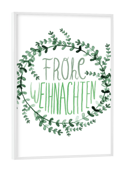 Poster mit weißem Rahmen "Evergreen 3" artboxONE - Typografie,Weihnachten
