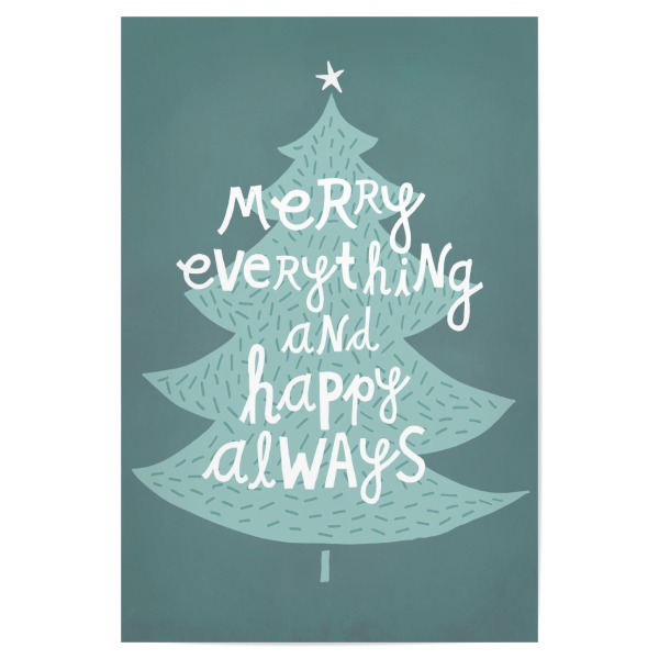 Poster 30x20 cm "Die Tanne sagt 1" artboxONE - Typografie,Weihnachten