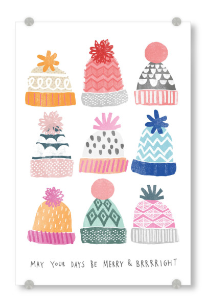 Acrylglasbild "Brrright Christmas 1" artboxONE - Typografie,Weihnachten