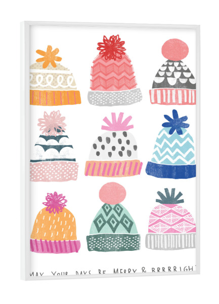 Poster mit weißem Rahmen "Brrright Christmas 1" artboxONE - Typografie,Weihnachten