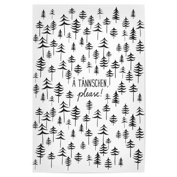 Poster 30x20 cm "Ä Tännschen" artboxONE - Typografie,Floral,Weihnachten