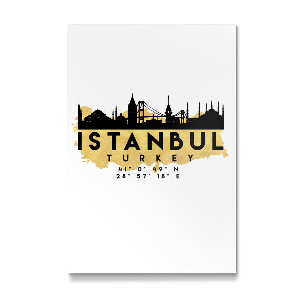 Galerie-Print "ISTANBUL TURKEY SKYLINE MAP ART" 30x20 cm artboxONE