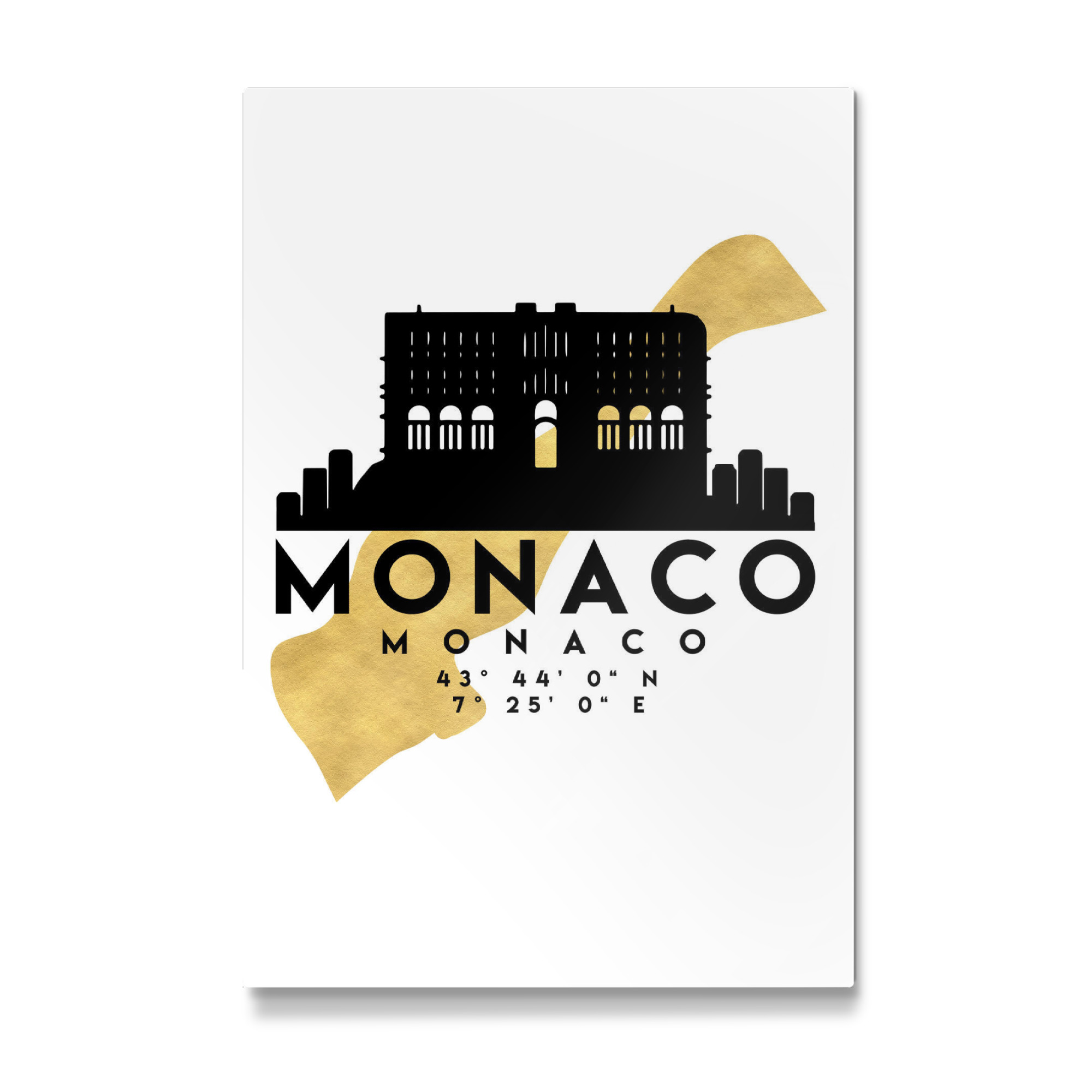 Galerie-Print "MONACO SKYLINE MAP ART" 75x50 cm artboxONE