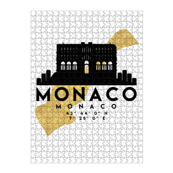 artboxONE Puzzle "MONACO SKYLINE MAP ART" artboxONE - Städte,Reise,Kartografie