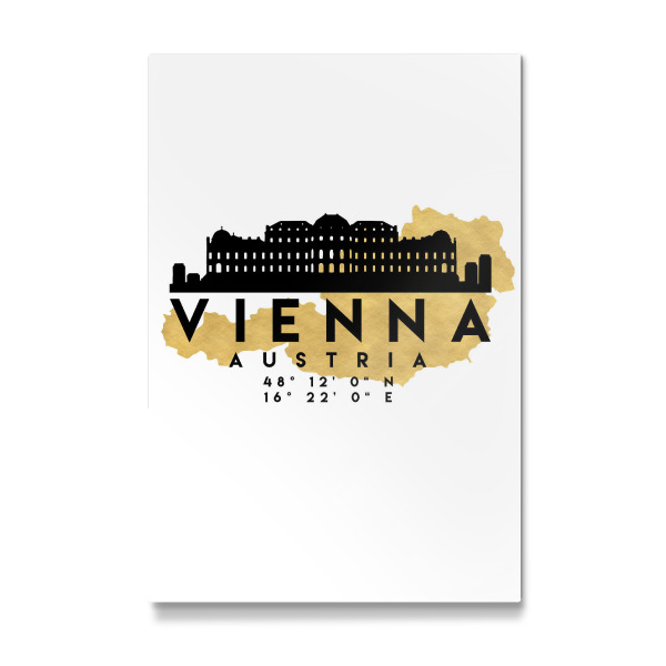 Galerie-Print "VIENNA AUSTRIA SKYLINE MAP ART" 30x20 cm artboxONE