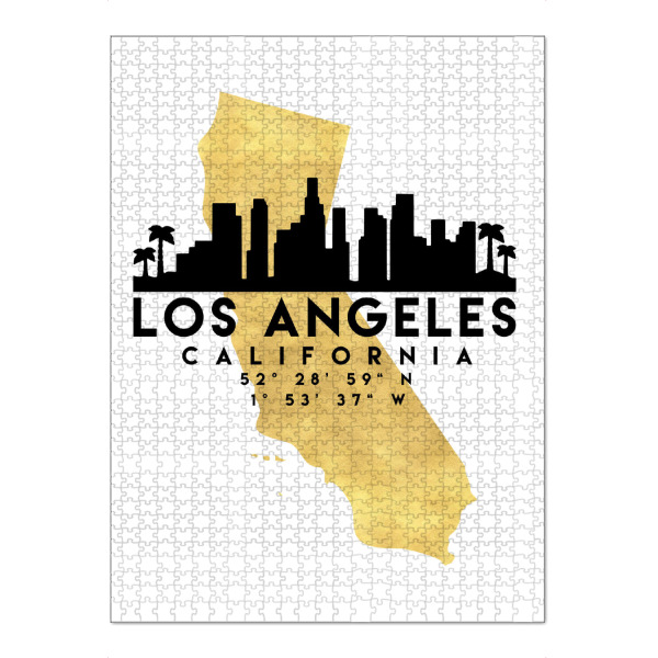 Puzzle Ravensburger "LOS ANGELES SKYLINE MAP ART" artboxONE - Städte,Reise,Städte / Los Angeles,Kartografie