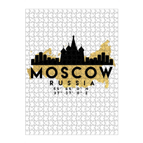 Puzzle Ravensburger "MOSCOW RUSSIA SKYLINE MAP ART" artboxONE - Städte,Reise,Kartografie