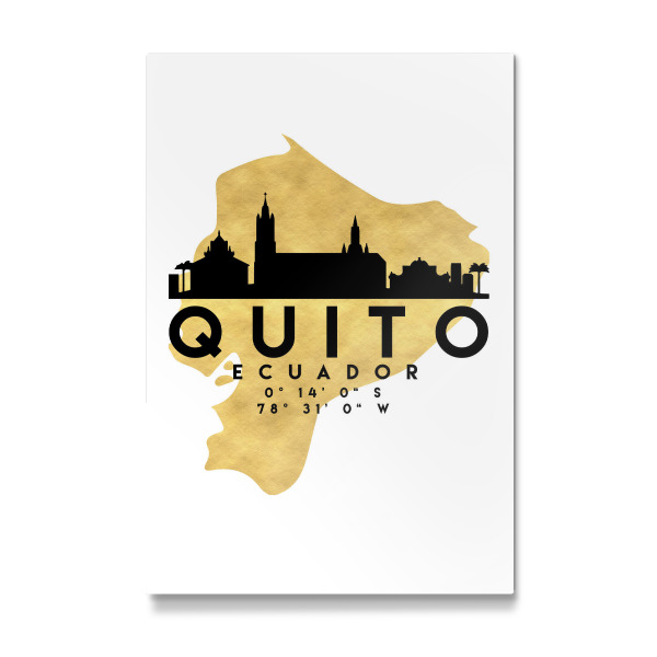 Galerie-Print "QUITO ECUADOR SKYLINE MAP ART" 30x20 cm artboxONE
