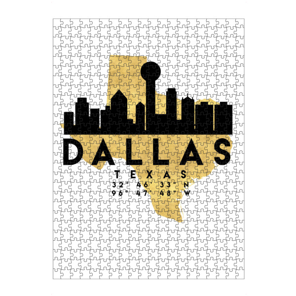 artboxONE Puzzle "DALLAS TEXAS SKYLINE MAP ART" artboxONE - Städte,Reise,Kartografie
