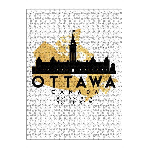 artboxONE Puzzle "OTTAWA CANADA SKYLINE MAP ART" artboxONE - Städte,Reise,Kartografie