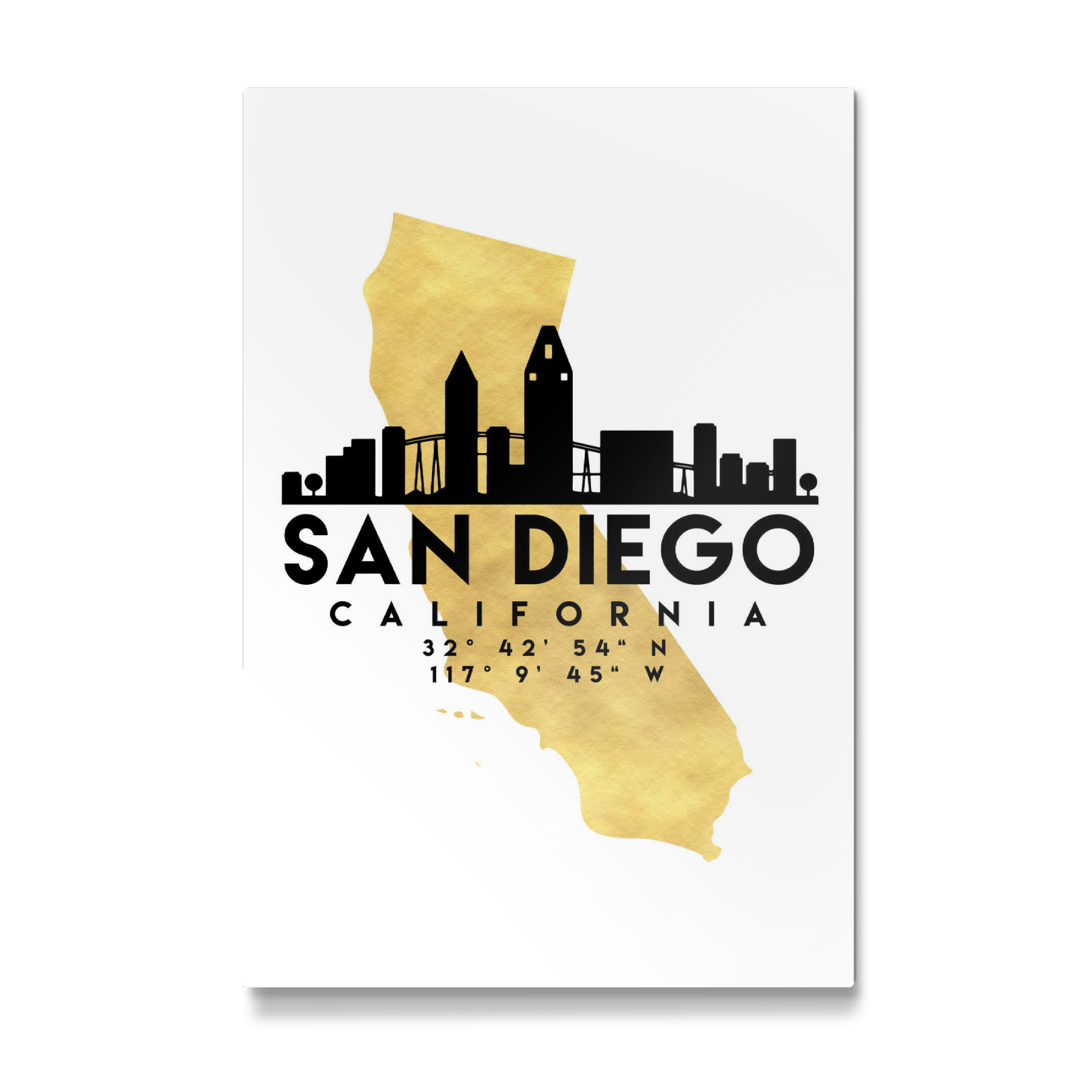 Galerie-Print "SAN DIEGO CALIFORNIA SKYLINE MAP" 30x20 cm artboxONE