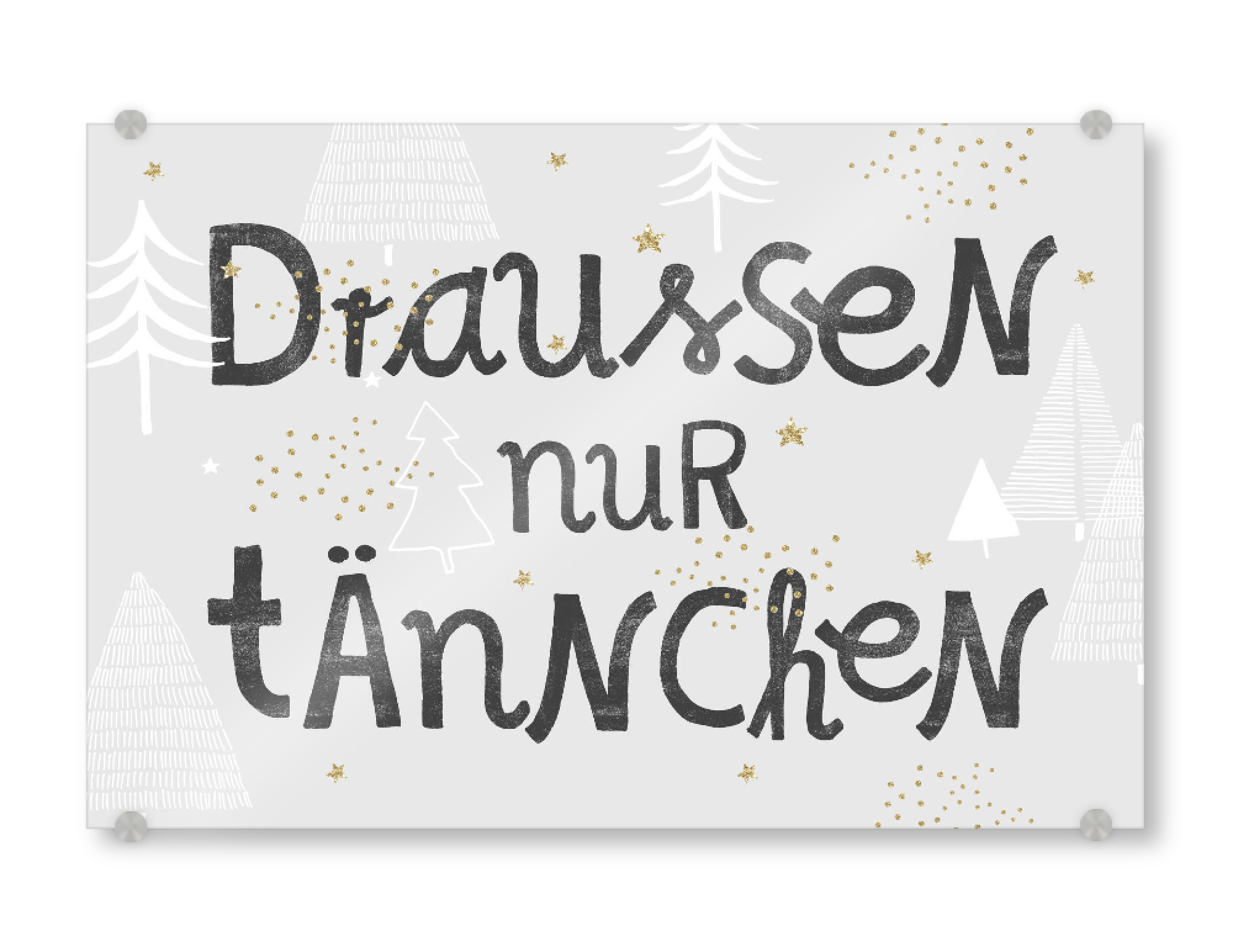 Acrylglasbild "Weihnachtsregel 2" artboxONE - Typografie,Weihnachten