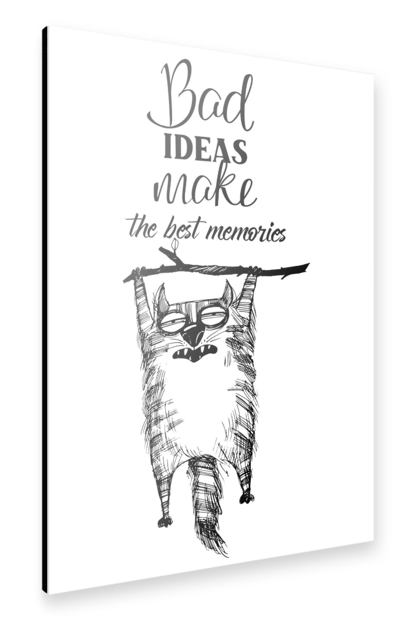 Alu-Dibond "Best ideas make the best memorias" 75x50 cm artboxONE