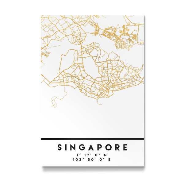 Galerie-Print "SINGAPORE STREET MAP ART" 30x20 cm artboxONE