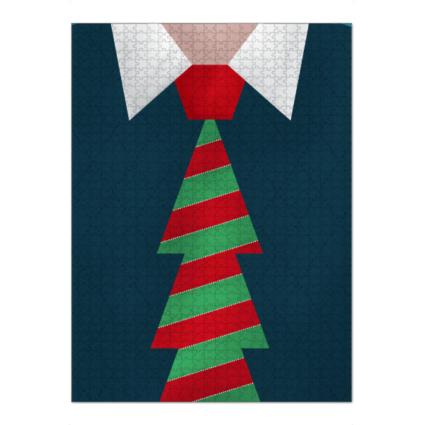 Puzzle Ravensburger "X Mas Tie" artboxONE - Weihnachten - Krawatte,Weihnachten,Pullover,Mann,Weihnachtsbaum,Streifen - Bild Krawatte