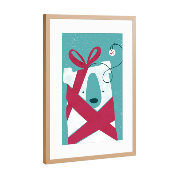 Poster mit Rahmen Kupfer "Surprise!" artboxONE - Für Kinder,Weihnachten,Für Mama,Für Papa