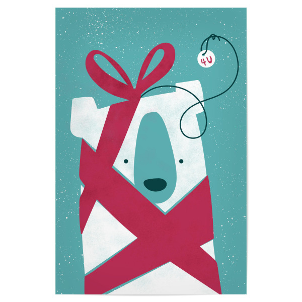 Poster 30x20 cm "Surprise!" artboxONE - Für Kinder,Weihnachten,Für Mama,Für Papa