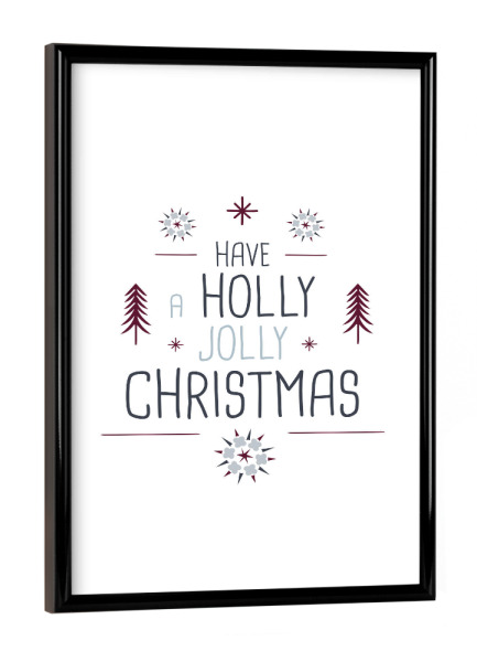 Poster mit schwarzem Rahmen "Jolly 2" artboxONE - Typografie,Weihnachten
