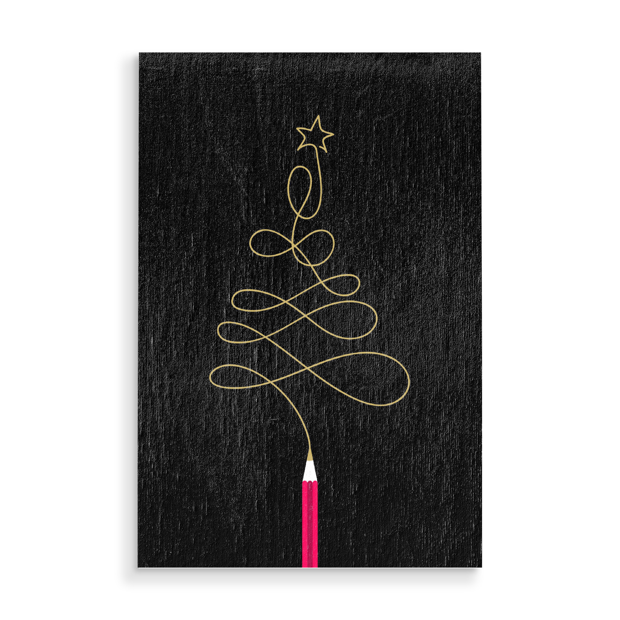 Holzbild "Weihnachten" artboxONE - Weihnachten - Stift,Bleistift,Malerei,Weihnachtsbaum