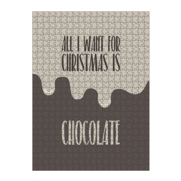 artboxONE Puzzle "Chocolate" artboxONE - Typografie,Weihnachten - Chocolate,Schokolade,Schoki,Schoko,Xmas,Christmas,Weihnachten,All i want
