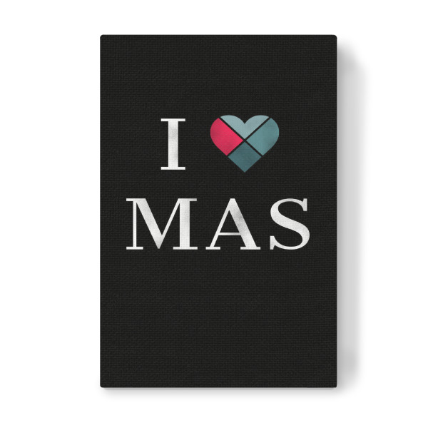 Leinwandbild "I Love X Mas" artboxONE - Weihnachten - Weihnachten,Herz,Typografie