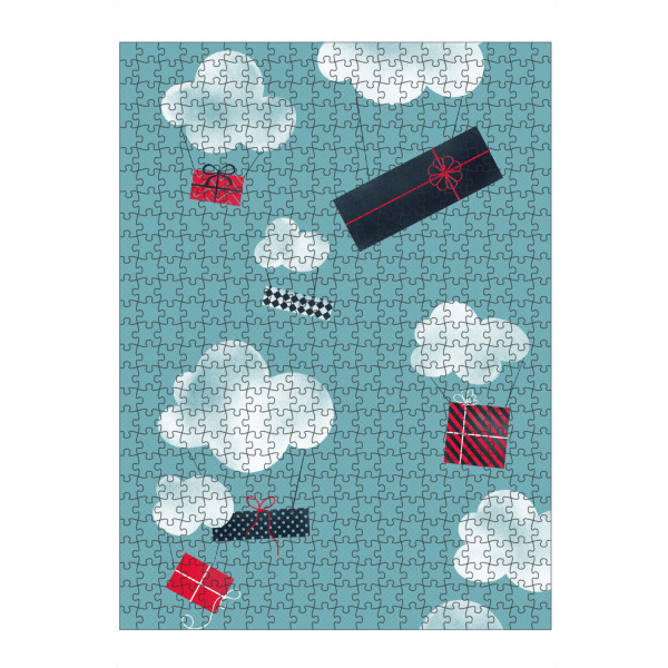Puzzle Ravensburger "Geschenke! Geschenke!" artboxONE - Weihnachten - Himmel,Geschenke,Wolken,Weihnachten,Geburtstag - Bild Himmel