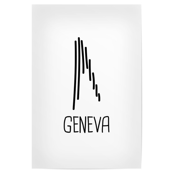 Poster "Genf 18" artboxONE - Städte,Typografie,Reise,Reise / Länder,Städte / Weitere