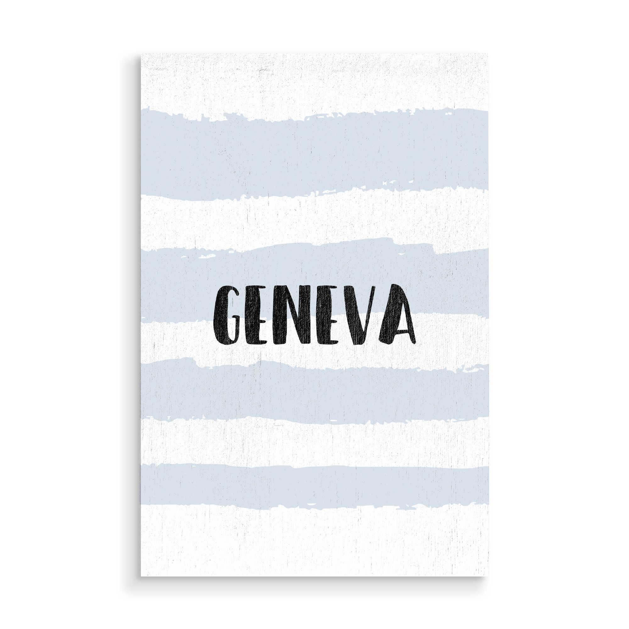 Holzbild "Genf 17" artboxONE - Städte,Typografie,Reise,Reise / Länder,Städte / Weitere