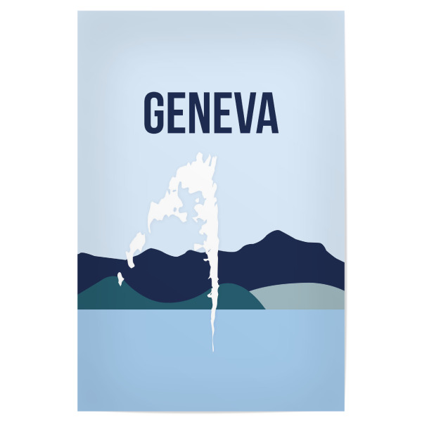 Poster "Genf 14" artboxONE - Städte,Typografie,Natur,Reise,Reise / Länder,Städte / Weitere
