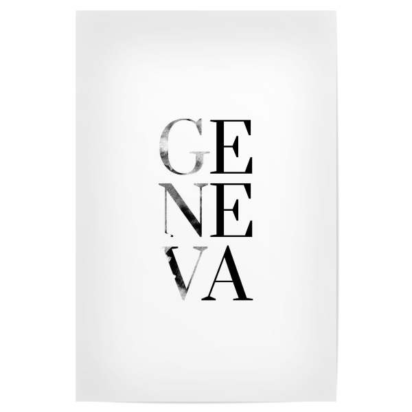 Poster "Genf 2" artboxONE - Städte,Typografie,Reise,Reise / Länder,Städte / Weitere
