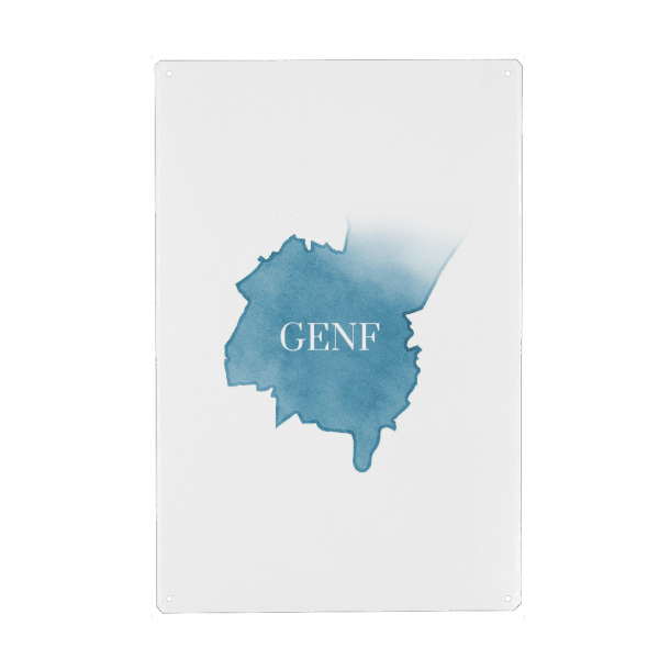 Holzbild "Genf 1" artboxONE - Städte,Typografie,Reise,Reise / Länder,Städte / Weitere