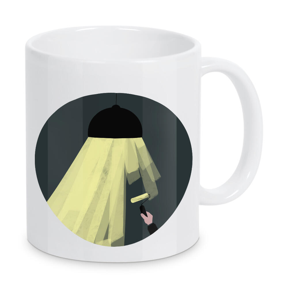 Tasse "Light Paint" artboxONE - Für Kinder,Comic,Menschen,Architektur - Anstrich,Malen,Lampe,Zauberstab,Farbe,Anstreichen,Licht,Pinsel,Hand